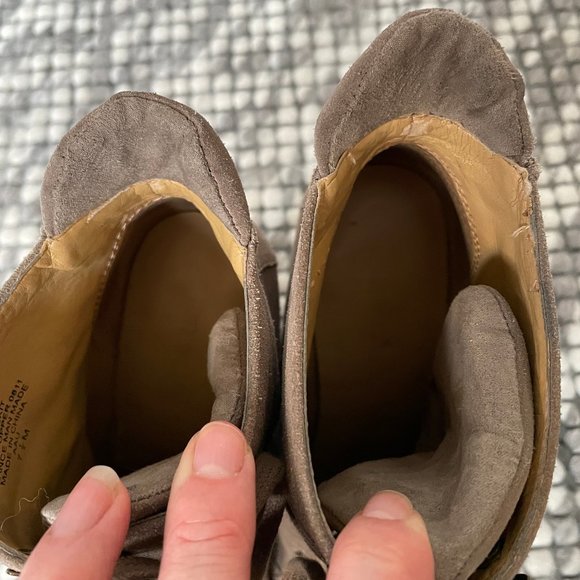 Leather (suede) Nine West lace up boots - Picture 7 of 9